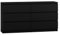 roe furniture Kommode mit 6 Schubladen - Modern Schubladenschrank - Komodenschrank - Schubladenkommode 140 cm Breit - Schwarze Matte