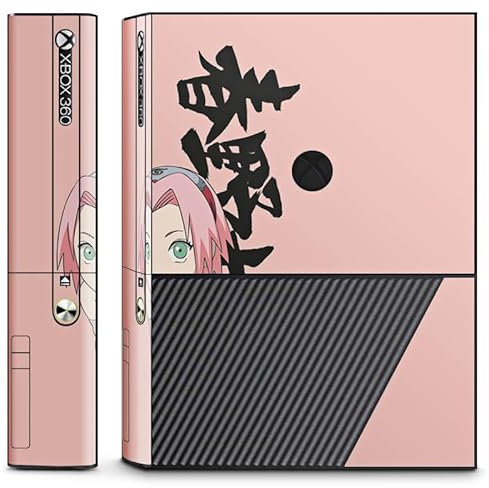 DeinDesign Autocollant Compatible avec Microsoft Xbox 360 E Sticker Film Autocollant Sakura Produit sous Licence Officielle Naruto Shippuden