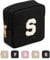 MAGEFY Personalisierte Letter Cord Make up Tasche Kleine Kosmetiktasche für Handtasche Reise Mini Schminktasche für Frauen, Schwarz-S