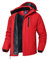 Rdruko Skijacke Herren Winterjacke Snowboardjacke Warme Fleece GefüTtert Winter Jacke Wasserdicht Funktionsjacke Männer Outdoor Wanderjacke mit Kapuze-Rot M