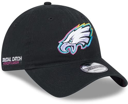 New Era Philadelphia Eagles 2024 NFL Crucial Catch 9TWENTY verstellbare Herrenmütze Schwarz