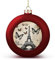 2 x Weihnachtskugel-Ornamente, Vintage-Paris-Eiffelturm-Druck, Weihnachtskugeln, Weihnachtsbaumschmuck, hängende Kugel für Feiertage, Party-Dekoration