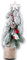 Albero Di Natale Pinetto Addobbato 40 Cm, Fogliame Folto e Realistico In PVC, Base tronco legno| Alberino innevato Da Appoggio Già Pronto | Alberello Artificiale Slim Da Tavolo