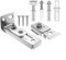 URPIZY Lot de 2 pièces de rechange pour rail de porte coulissante pliante de 22 à 25 mm, roue de guidage en acier au carbone, pivot supérieur et inférieur, matériel de porte de grange en accordéon, 50