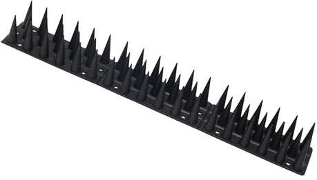 DIVCHI 20 Pcs Bird Spikes for Anti Pigeons And Birds, Fence Wall Spikes Garden Security Anti-Climb Cat Bird Intruder Pest Deterrent, Birds Fence Roof Tall Covers 33.5 x 4.5 x 3.7cm 6.7M (22ft) (Black)