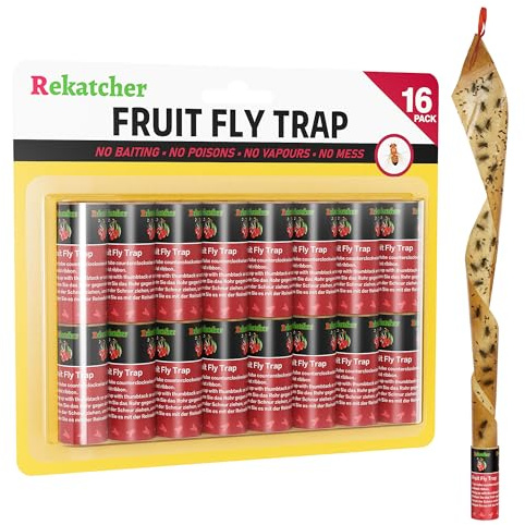 16 PCS Fly Traps Fly Paper Catcher Fruit Fly Trap for Indoor