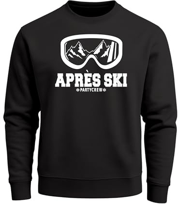 MoonWorks® Herren Sweatshirt Apres Ski Party Crew Winter Schnee Feiern Ski Snowboard Outfit Sweater Pullover Männer