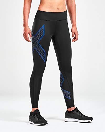 2XU Womens Light Speed Mid-Rise Comp Short - Schwarz Gold Reflektierend - Leicht
