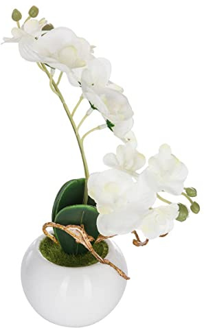 Atmosphera - Künstliche Orchidee - Keramiktopf H 25 cm - Weiß
