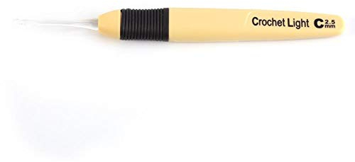 LED Häkeln, Light Up Häkelnadel Stricknadeln mit weichem Griff für arthritische Hände Weben Garn Nähen Stich DIY Craft[2.5mm]Häkelnadeln