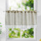 choicehot Kurzgardinen Landhausstil Scheibengardine Leinen Bistrogardine - 45 cm Hoch Gardinen für Küche Häkelgardinen Privatsphäre Vintage Fenstervorhang für Wohnzimmer Landhaus 45x120cm 1 Stück