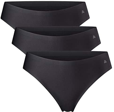 DANISH ENDURANCE Damen Tanga Seamless 3 Pack (Schwarz, XX-Large)
