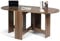 DREAMADE Klapptisch, ausziehbarer Esszimmertisch, Beistelltisch Kaffetisch mit Holzoptik, Funktionstisch Ovaler Esstisch für Wohnzimmer Küche Büro, Braun