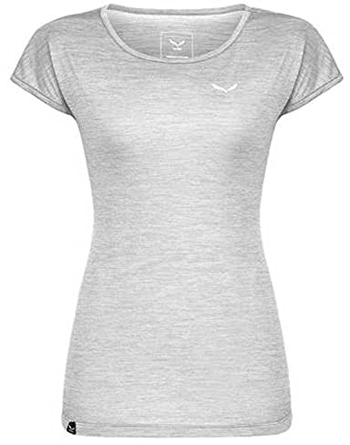 Salewa Damen Puez Melange Dry W S/S Tee T-Shirt, White Melange, XL EU