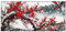 5D DIY Diamant Malerei Kit Blume Rote Pflaume Diamanten Stickerei Mosaik Muster Wandmalerei Gemälde Malen nach Zahlen Kits für Erwachsene Stich Ornament Leinwand Bilder Set 100x50cm / 39x19 Zoll