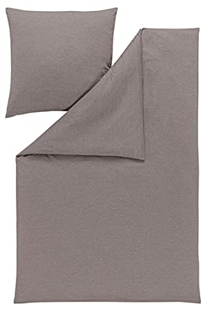 ESTELLA Bettwäsche Takoma | Taupe | bügelfreie Qualität | pflegeleicht & trocknerfest | ideale Vier-Jahreszeiten-Garnitur | 100% Baumwolle