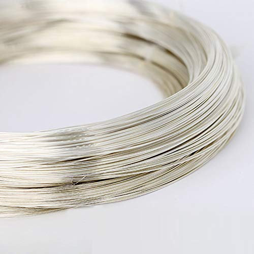 Jonoisax Alambre De Arte De Cobre Blanco, Alambre De Cobre Sólido, 1000 Mm Largo,3mm
