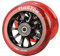 CLAS FOX Pro Stunt Scooter Rollen Roller Räder 110mm Ein Paar mit ABEC-9 Kugellager CNC Metallker (2 stücke) (Transparent Rot)