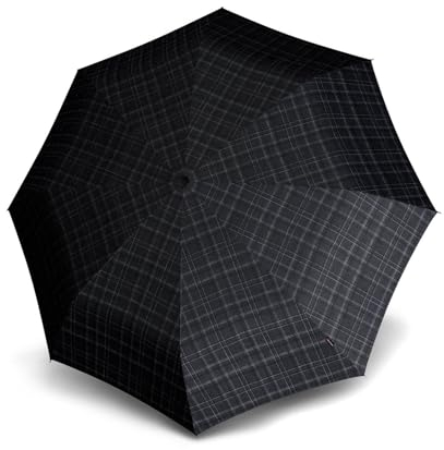 knrips Regenschirm S.570 large automatic - Griff aus italienischem Ahornholz - Rundhakengriff - Oeko Tex zertifizierter Stoff