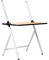 boho office® Hiker - stufenlos höhenverstellbarer Schreibtisch in Weiß mit Klappfunktion, inkl. Tischplatte in Hickory Natur