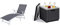 Chicreat - Tumbona Korfu Basic, 147 X 63.5 X 87 Cm, Gris/Plateado + Keter Ice Cube Mesa Nevera para Jardín, Grafito
