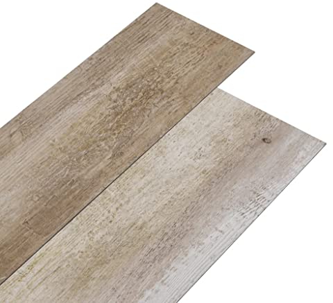 vidaXL PVC Laminat Dielen Selbstklebend Vinyl Boden Bodenbelag Fußboden Planke Vinylboden Designboden Dielenboden 5,21m² 2mm Holzoptik Gewaschen