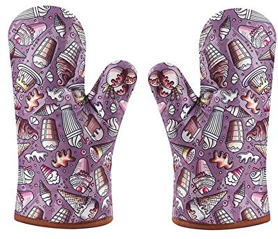 Jjoer Kochhandschuhe Ofenhandschuhe Kochen Handschuhe Doppel Ofen Handschuh Lustige Backofen Handschuhe Wärme Beständig Handschuhe Kinder Ofen Handschuhe A,One Size
