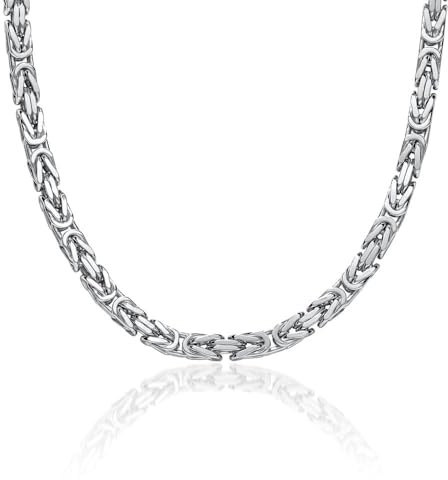 Jewlix Königskette 925 Silber rhodiniert Herren Damen Vierkant 5 mm