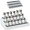 ZENO Spice Rack Organiser | 3 Tier Shelf Organiser for Kitchen Cupboard | Expandable Spice Shelf | Organise Seasoning | Spices & Jars Non Slip