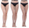 EVERSWE Sexy Elastisch Hohe Taille Strumpfhosen Netzstrümpfe Schenkelhohe Strümpfe Strumpfhosen für Damen (3P LMS, L-XL)