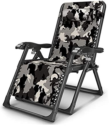 TONZN Portable Camouflage Folding Zero Gravity Lounge Chair/Beach Chair/Sun Chair with Cup and Phone Holder for Camping, Festivals, Garden, Fishing, Beach, BBQ(A)