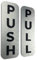 ALÚMADESIGNCO Cartel Push Pull - Empujar y tirar señal, con señales para puerta, 180 x 60 mm autoadhesivo - Carteles para hotel, restaurante y oficina