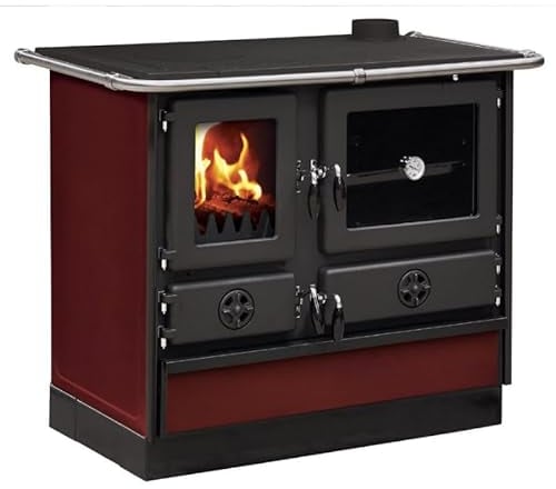 INTERSTOVES - Cuisinière à bois MAGNUM MBS en fonte | Sortie côté droit - Bordeaux