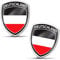 SkinoEu 2 x 3D Gel Aufkleber Deutschland Deutsche Flagge Fahne Abzeichen Auto Fahrrad Motorrad Tuning F 139