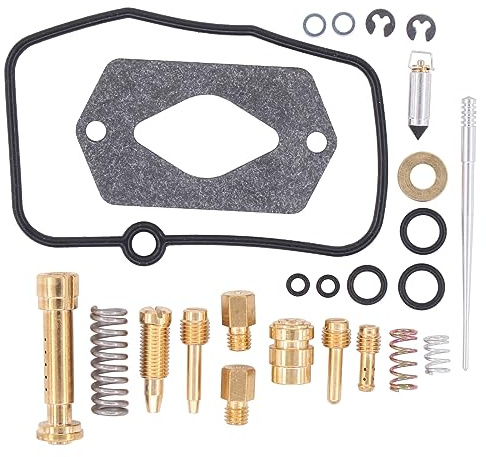 Vergaser Reparatur Satz Motorrad Reparatursatz Vergaserersatz mit Düsennadel Hauptdüse Langsamdüsen Schwimmer Schwimmerkammer Dichtung Nadelventil Werkzeuge für Yamaha DT 125 4BL DT125 1998-2007
