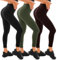 Walifrey Leggings Damen, High Waist Leggings für Damen Opak Schwarz/Armeegrün/Braun Leggings für Sport Gym Yoga XXL