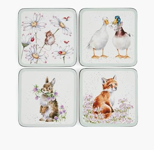 „Wrendale Designs Wildflowers Untersetzer-Set, 4 Stück