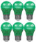LUTW Grün Bunte Glühbirnen E27, 5W LED Farbige Glühbirne ersetzt 40W Glühlampe, G45 Farbig Leuchtmittel Lampe für Hochzeit Halloween Weihnachten Party Bar, 6 Stück
