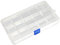 Qualsen Plastik Aufbewahrungsbox Einstellbar Fächer Sortimentskasten Schmuckschatulle Werkzeugcontainer (15 Raster X 1 Packungen, Transparent)