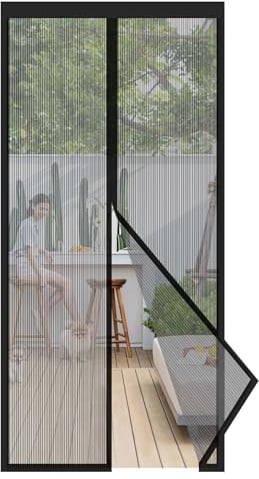 Sekey 95x210cm Zanzariera Magnetica per porta, anti insetti, per legno, ferro, porte in alluminio e balcone, Facile da installare, Non è Necessario Praticare Fori, Si Chiude da Sola