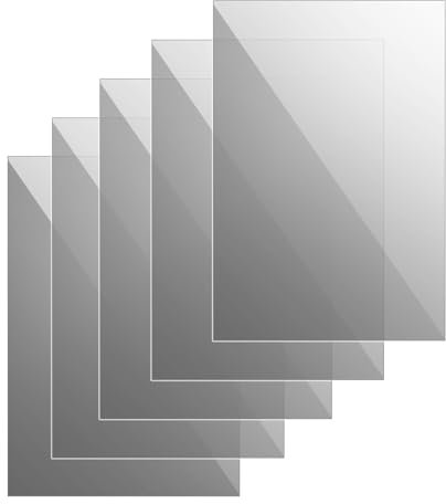 Kamenda 5 Pièces Film Polarisant Linéaire LCD/LED Filtre Polarisé Feuille de Film Polarisant pour Photographie de Polarisation (sans AdhéSif)