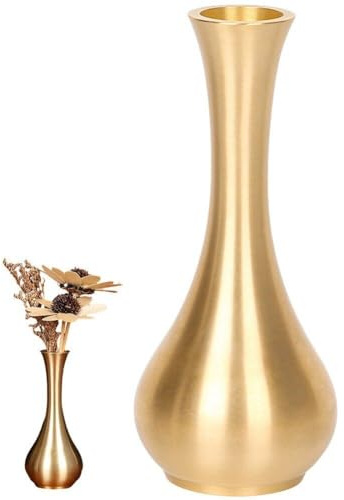 Glixoft Messing-blumenvase, Metall-Desktop-vase, Blumenarrangement-vase, Vintage-dekorative Vase, Tischdekoration Für Den Heimgebrauch Im Büro
