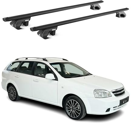 OMAC Dachträger für Skoda Kamiq 2019-2026 Aluminium Schwarz | TÜV geprüft, bis 90 kg Traglast, T-Nut-Befestigung, für Standard-Dachreling geeignet, Querträger, Grundträger