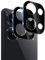 Datree para Xiaomi Redmi Note 13 Pro 4G /Poco M6 Pro Protector de Pantalla Lente de Cámara, 2 Piezas 9H Dureza HD Anti-Arañazos Cristal Templado Cámara Trasera Lente Protector -Negro