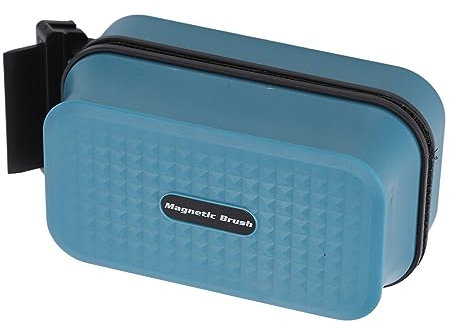 Loboo Idea Nettoyeur magnétique pour verre d'aquarium - Grattoir magnétique puissant - Design ergonomique pour un nettoyage en profondeur d'aquarium de 60 à 120 cm (brosse magnétique + grattoir
