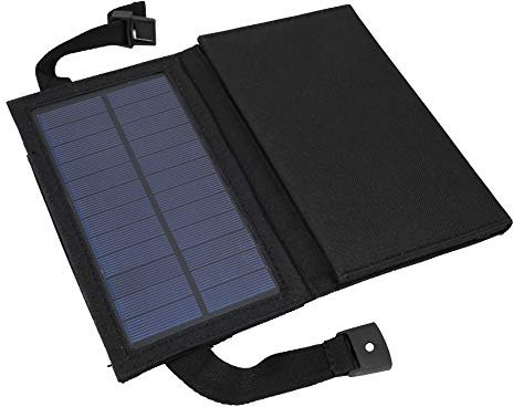 Chargeur de Panneau Solaire 10 W pour Voyage Camping, Chargeur de Batterie Portable avec Batterie Solaire Monocristallin, Conception Légère, Sortie USB pour Téléphones et