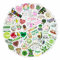 Vegane Aufkleber für Trinkflaschen und Laptops - Pflanzliche Party-Dekorationen, wasserdichte Vinyl-Aufkleber, veganer Lebensstil - Vegan Stickers