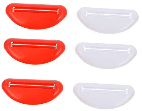 SKISUNO 6 Stück Zahnpasta Quetscher Kunststoff Leicht Zu Bedienen Wiederverwendbar Für Zahnpastatuben Und Kosmetikcremes Platzsparend Für Zuhause Und Reisen