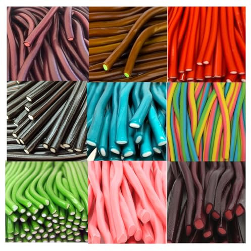 Assorted Candy Pencil Sweets–Retro Chewy Fruity Flavour (Blue Raspberry, Strawberry, Tutti Frutti, Apple, Cherry, Bubblegum, Blackcurrant, Cola) Perfect for Pick n Mix,Party Bags (300g, Random Mixed)