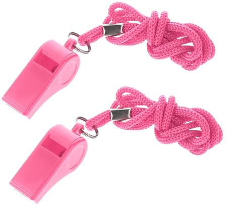 Aiyorse 2 Stück Pfeife,Trillerpfeife Sportpfeifen mit Umhängeband,Schiedsrichter Pfeifen Whistle for Coaches Trillerpfeife Sportunterricht für Schulsport, Fußball, Hundetraining, Sportunterricht